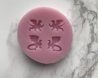 Molde para pendientes con forma de dragón gemelo