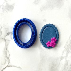 Mirror Frame Clay Cutter / Polymer Clay Cutter / Polymer Clay Tools / Jewellery Making / Oval Frame Cutter
