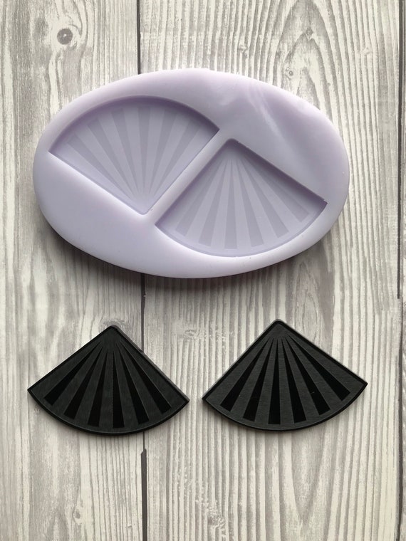 Large Etched Fan Earring Silicone Mould
