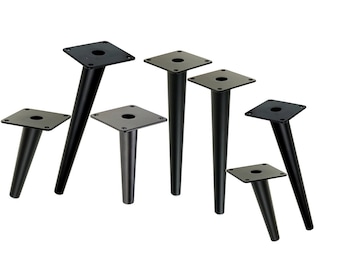 Black Metal cone legs, Scandinavian furniture legs [10 - 71 CM], Modern sofa, oblique, modern straight or inclined cone legs