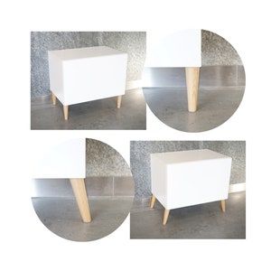 4x Lackiert Eiche Möbelfüße, Möbelbeine [6 - 45 CM] Schrank Beine Massivholz gerade oder schräg Konisch Möbelfüße, Holzbeine Eiche, Holzfüße