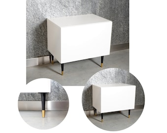 Black + Brass Metal cone legs, Scandinavian  [23 CM], Modern sofa legs, cone metal legs , modern straight cone , furniture legs