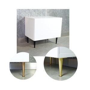 Modern antique gold legs. Intended for upholstery, modern, Scandinavian furniture and modernization of old furniture [15 CM]