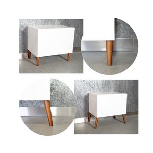 4x Nussbaum Möbelbeine [6 - 45 CM] Massivholz gerade oder schräg Konisch Möbelfüße Holz Schrank beine Möbelbeine