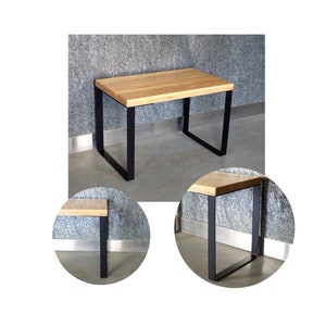Modern black furniture legs matching IKEA furniture - Kallax. Rectangular steel furniture legs