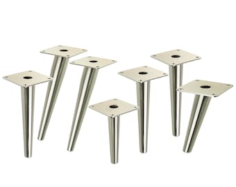 Metal cone legs, Scandinavian furniture legs [13 - 23 CM], Modern sofa, oblique, modern straight or inclined cone legs