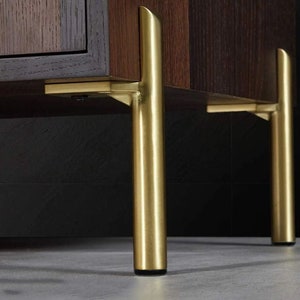 Furniture Feet Furniture Legs Plinth Foot Cabinet Foot Sofa Feet Metal Feet Gold brushed Height 18 / 24 cm