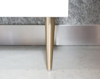 Antique Gold Metal cone legs, Scandinavian furniture legs [10 - 45 CM], Modern sofa, oblique, modern straight or inclined cone legs