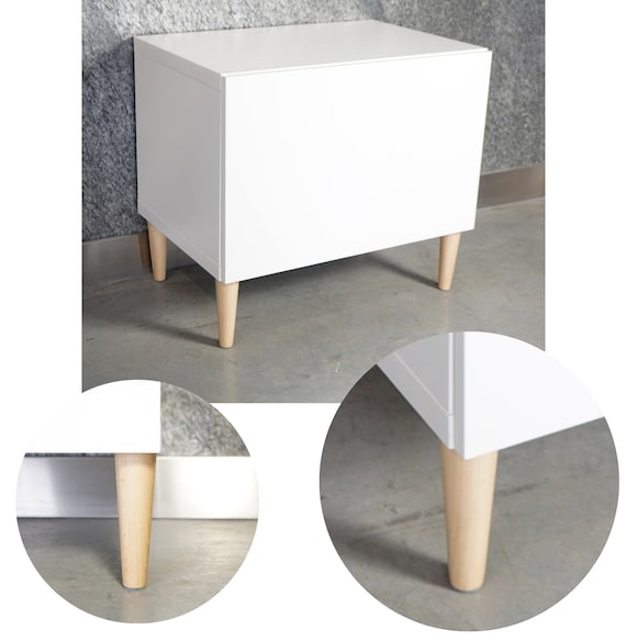 Patas para muebles lacadas para armarios 6 68 CM Patas rectas o inclinadas  en forma de cono de haya, patas de madera/haya/lacadas -  México
