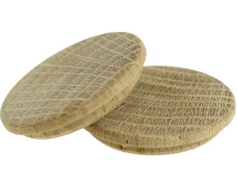 houten afdekkappen Houten afdekkappen, eiken [15 - 35 MM] boorgat  [20 stuks]