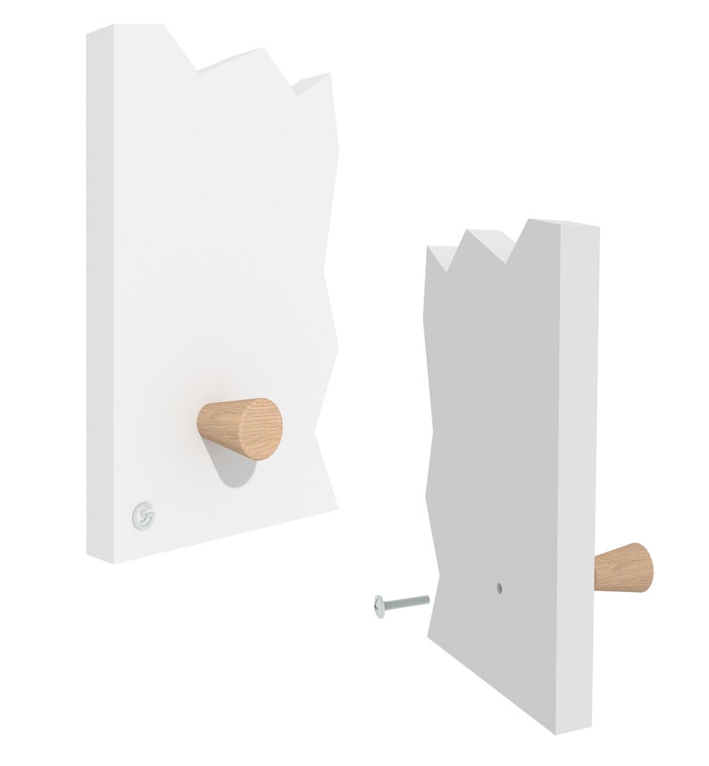 Ein kegelförmiger Knauf aus Buchen oder Eichenholz, bestimmt für den Einbau in Möbel, Ersatz für IKEA-Möbel, moderner Naturknauf. Bild 4