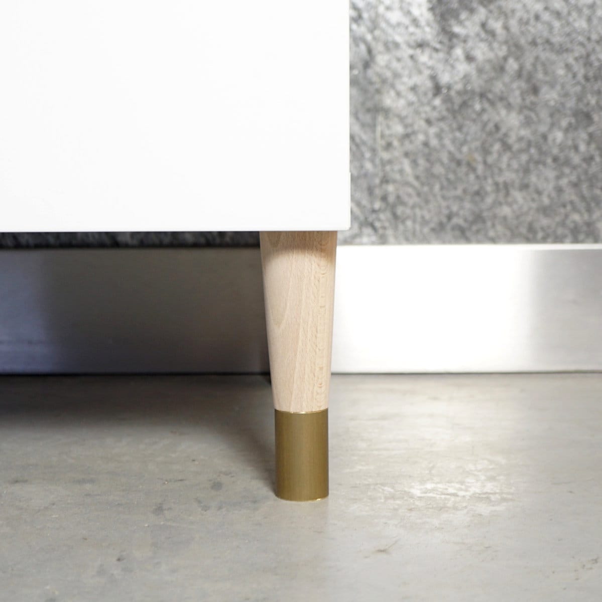 15 Cm Möbelfuße Holz Buche Massiv, Montageset