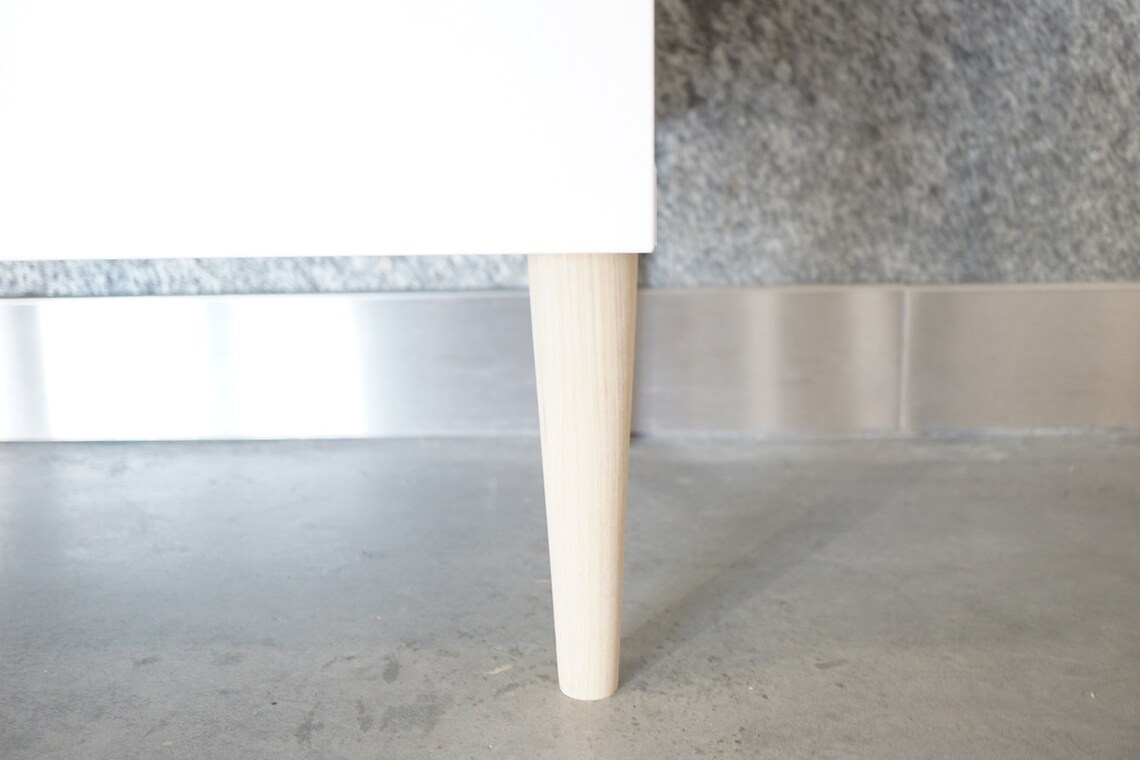 Raw Oak Wooden legs 6 45 CM solid wood inclined Etsy