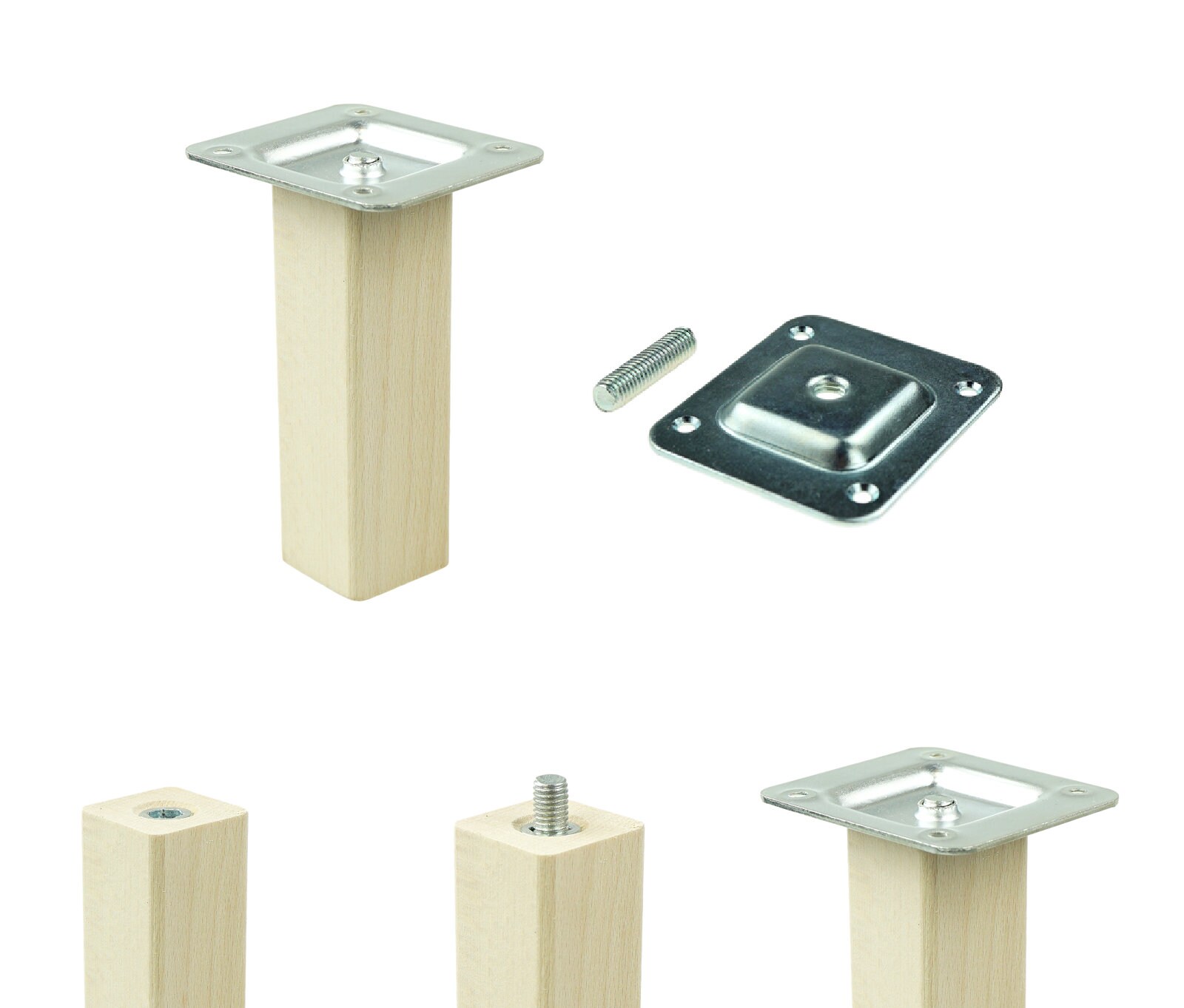 Wooden legs solid wood angle or straight conical Etsy