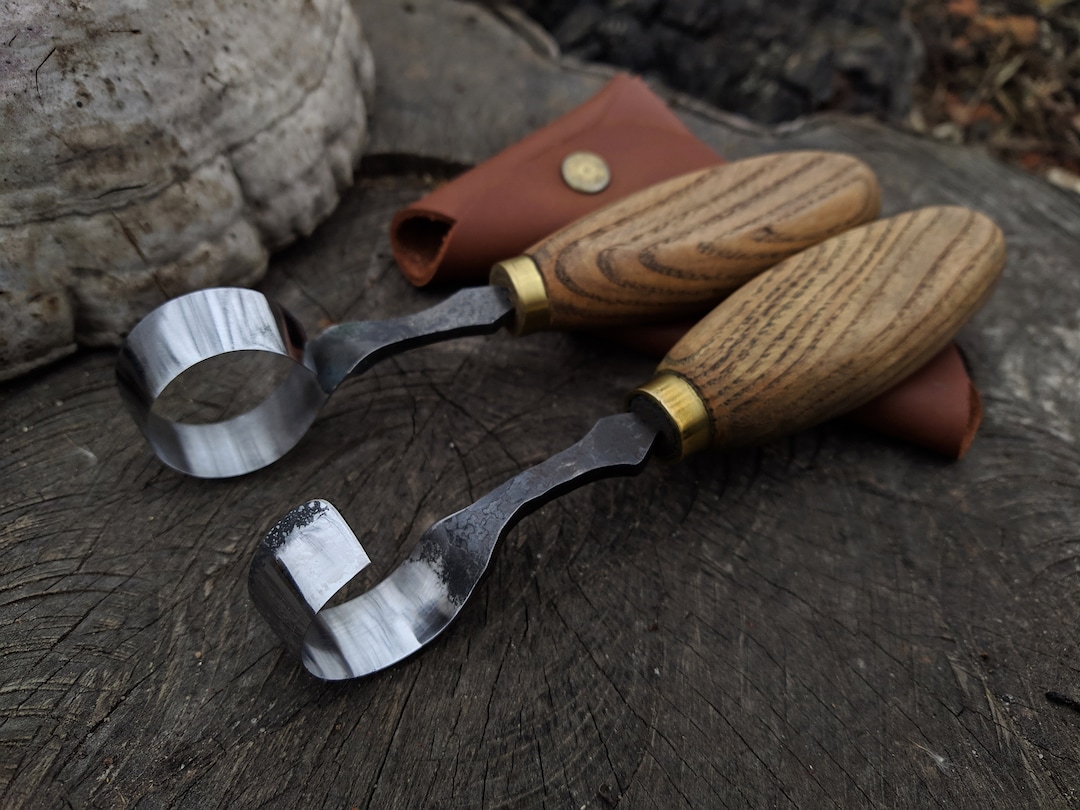 Spoon Carving Hook Knife Set 2pcs. Spoon Carving Knife. Knives