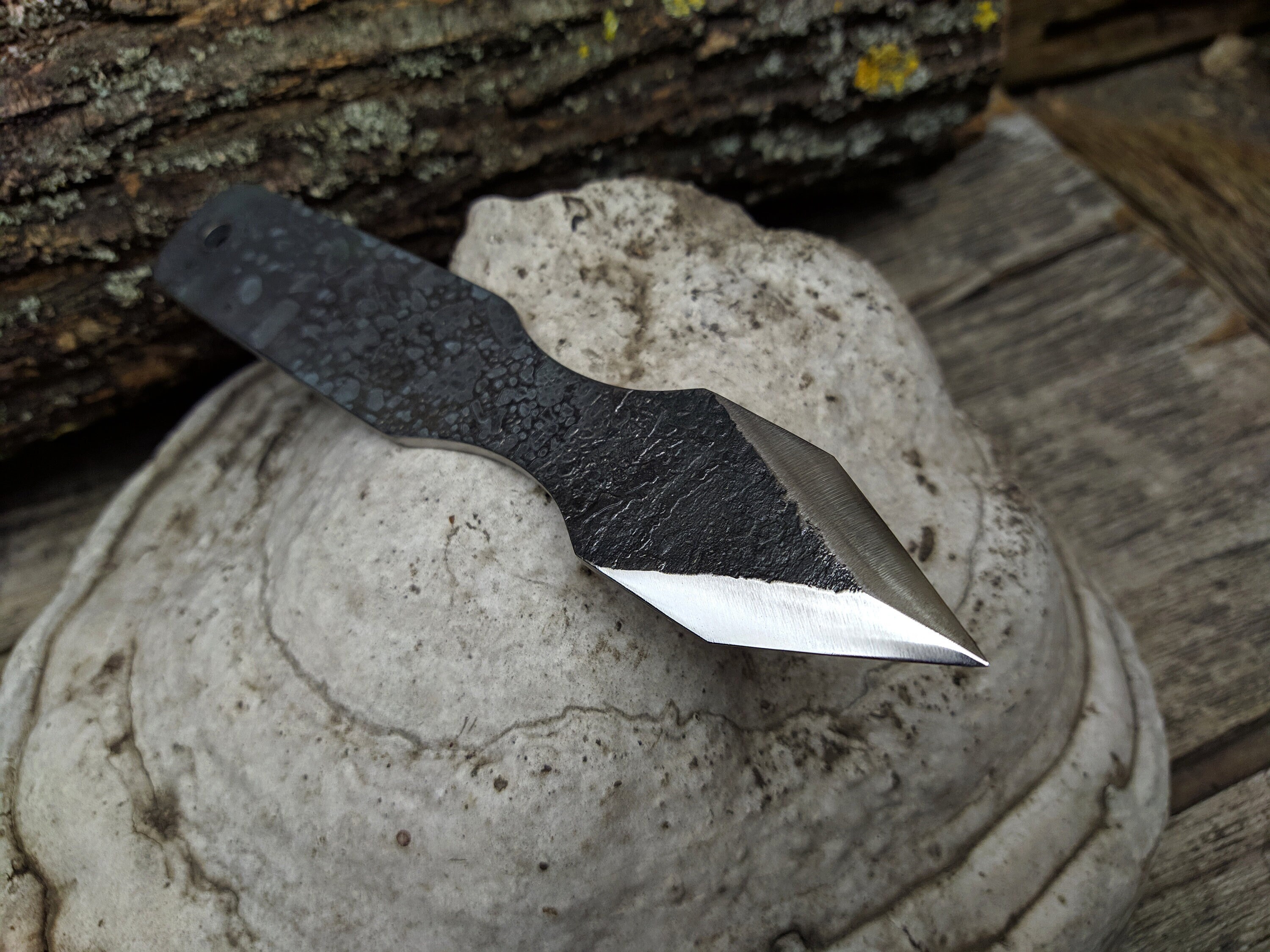 Oblique Leather Knife. Leather Skiving Knife. Hand Made Forged