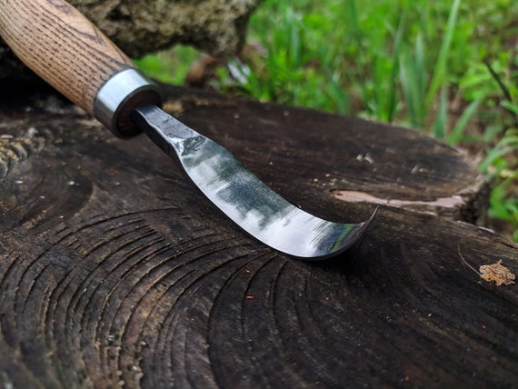 Spoon Carving Hook Knife. Forged Spoon Carving Knife. Knives -  Finland