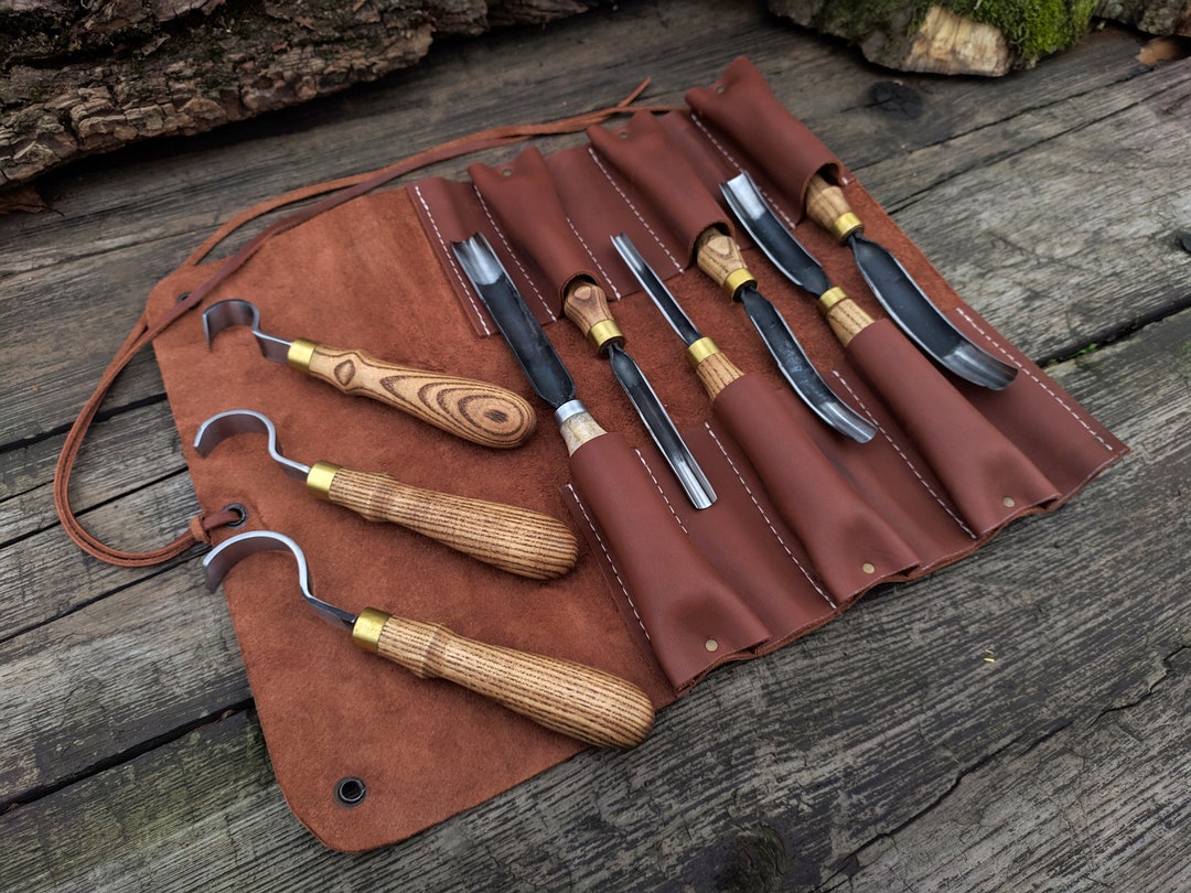Wood Carving Set 9pcs. Chisel. Bent Chisel. Kuksa Carving Tools