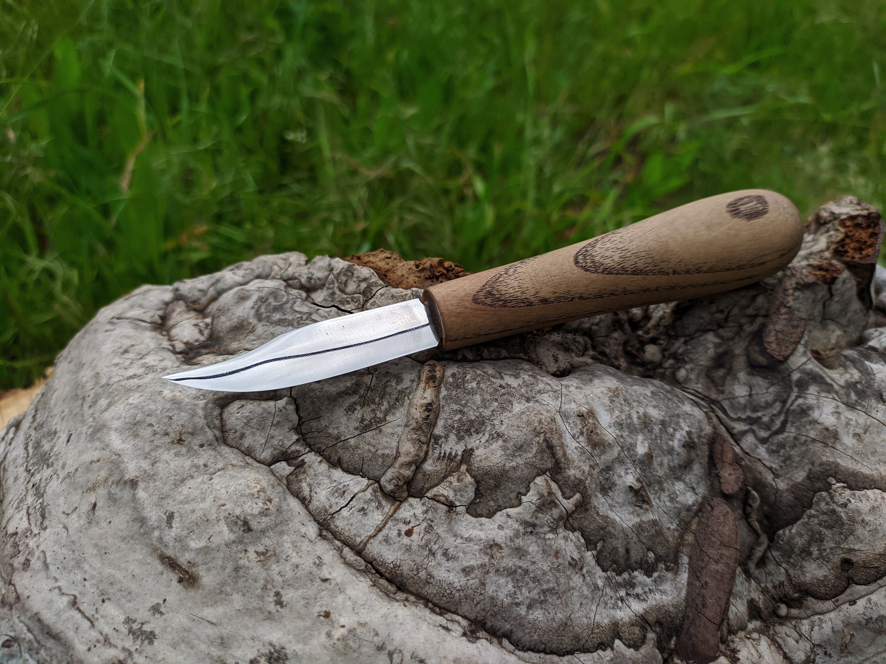 Carving Knife, Whittling Knife, Wood Carving Knife With a Leather Knife  Sheath Beavercraft C4 SH1 