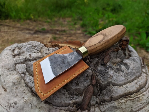 Leather Skiving Knife. Beveled Leather Knife. Hand Made Forged