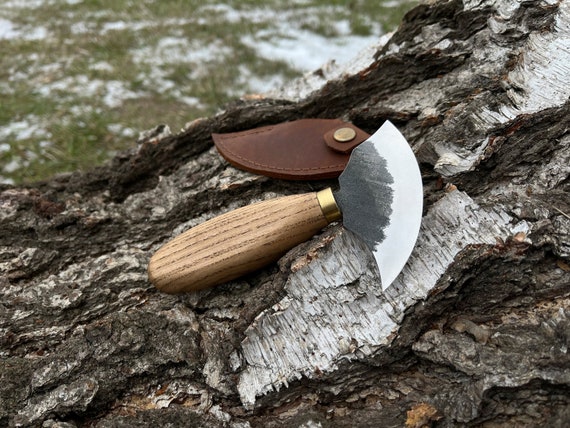 Forged round head chopping knife
