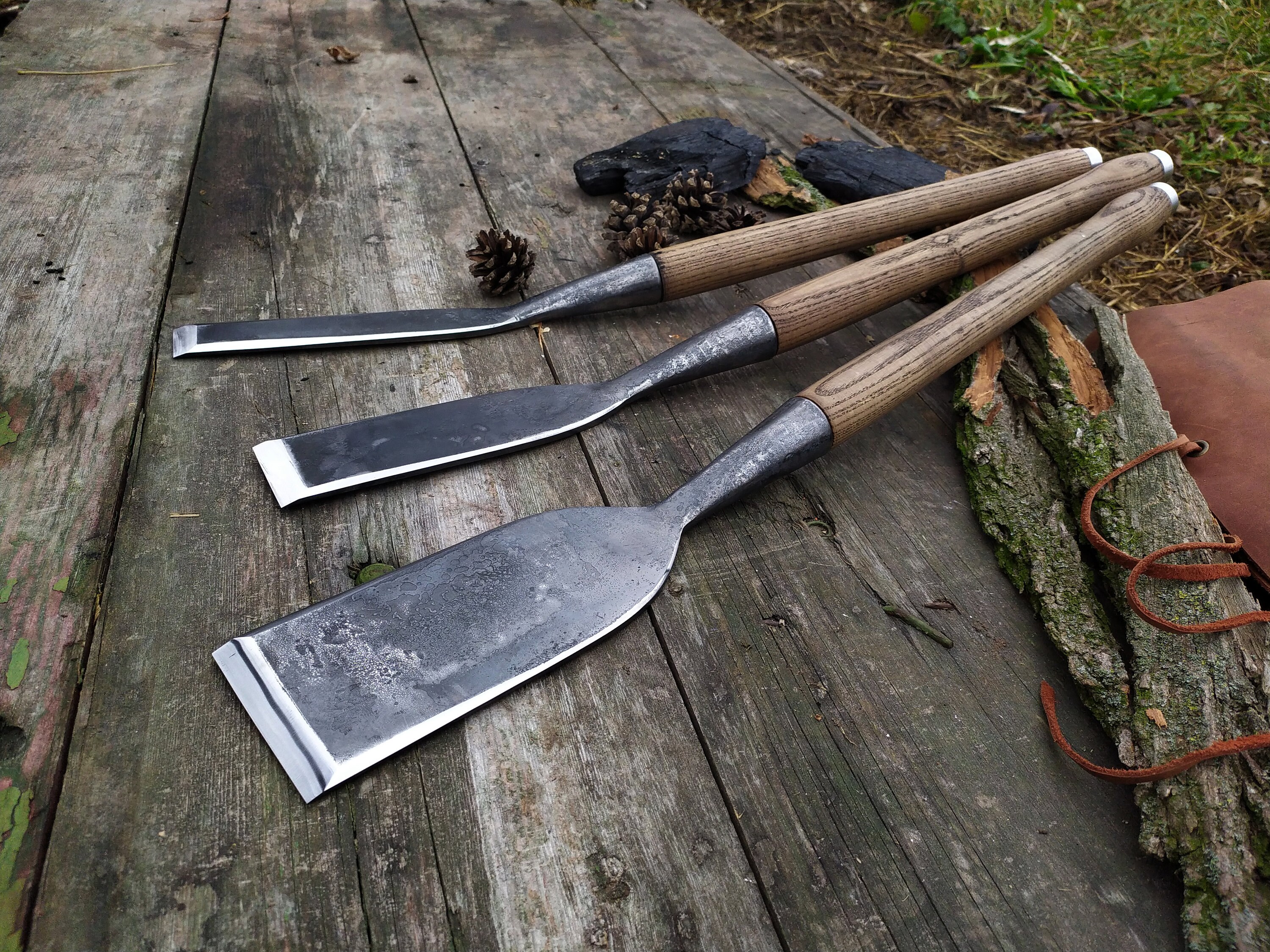Carpenters Slick Chisel Set 3 Pc Hand From Hardened Etsy UK
