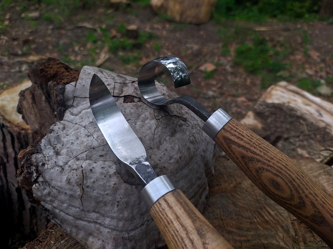 Spoon Carving Hook Knife Set 2pcs. Forged Spoon Carving Knife. Knives ...