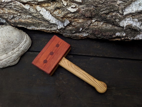 Handmade Wooden Hammer. Percussion Wooden Hammer. Wooden Hammer for  Needlework. Hammer for Wood Carving. Leather Hammer. Wooden Mallet 
