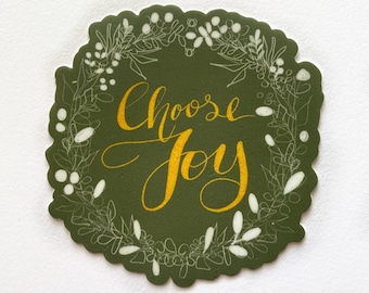 Choose Joy Sticker | 2.88x3inches | Vinyl Sticker for your Laptop or Water Bottle | Weatherproof