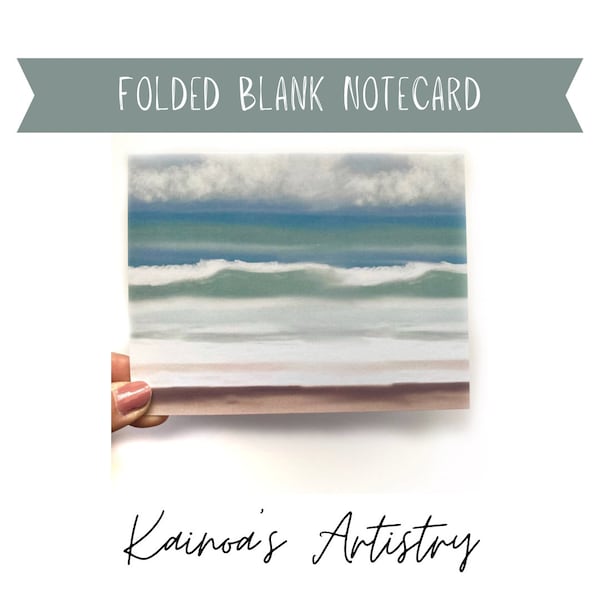 Blank Card with Envelope | Greeting Card |  Seascape | Folded Notecard | 5.5x4inches | Kainoa's Artistry