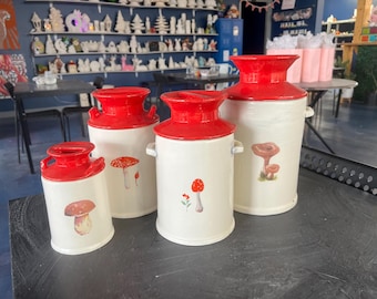 Vintage Mushroom Canister Set