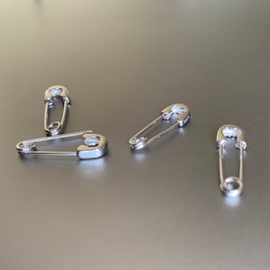 Safety Pin Earrings Silver 14k Gold Plated Drop Earrings | Etsy