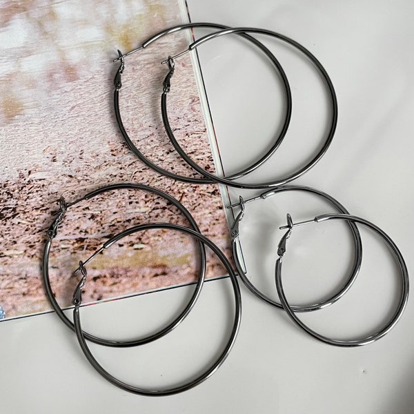 Large Hoop Earrings Etsy