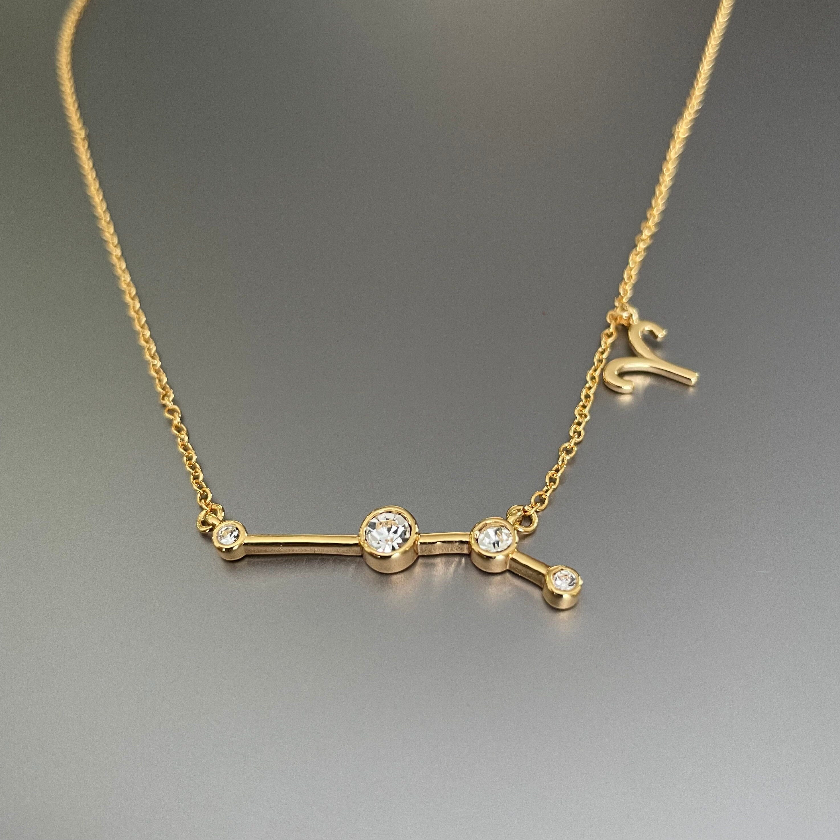 Aries constellation necklace gold deals