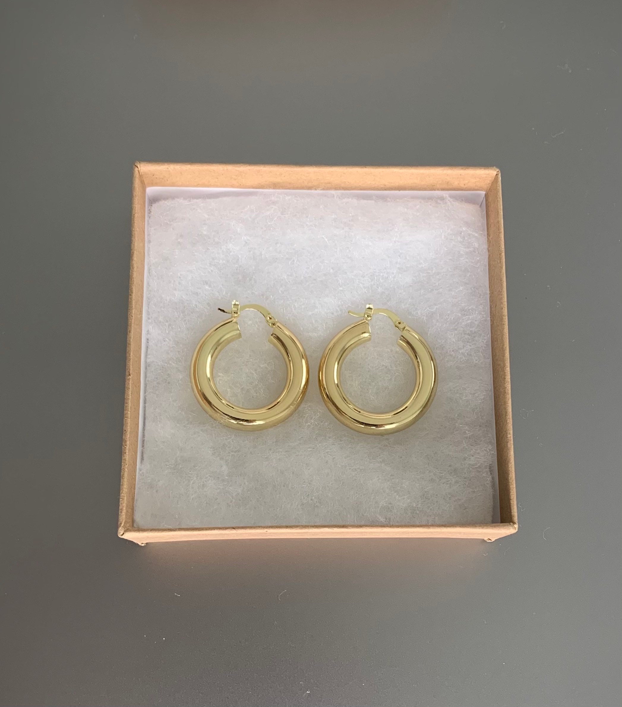 Chunky Gold Earrings Minimalist 3 Pair SET 14K Gold Filled - Etsy