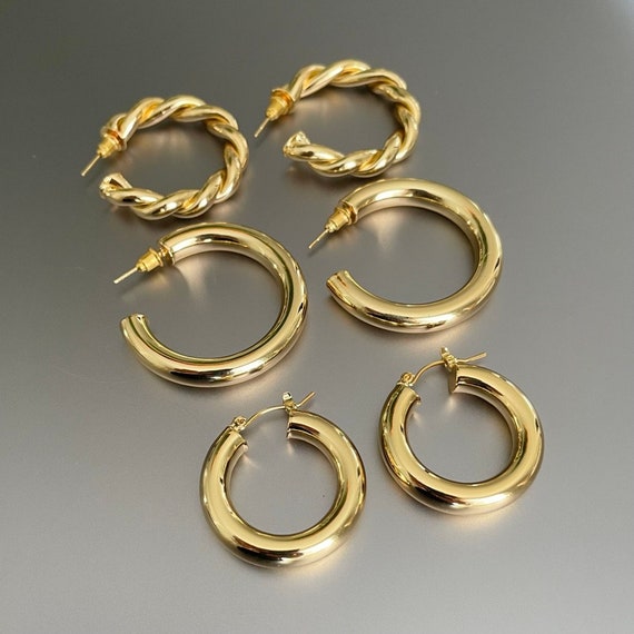 14k gold hoop set deals
