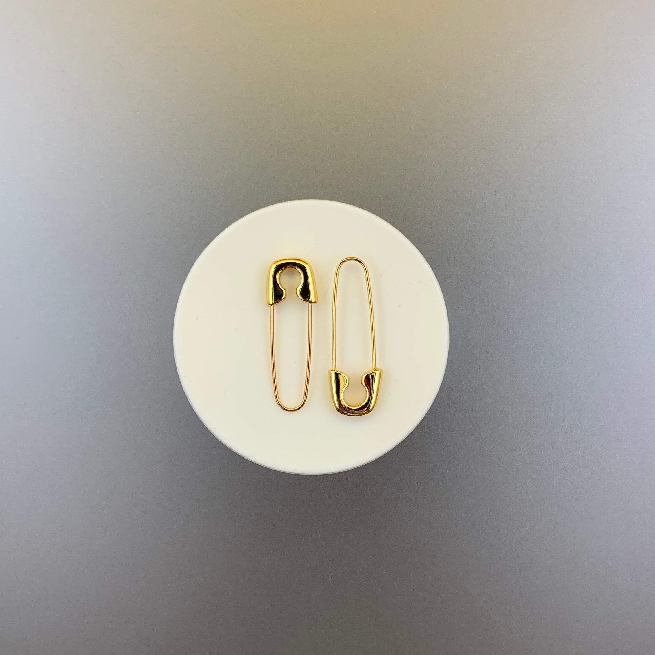 La Joul Imogen Gold Safety Pin Earrings
