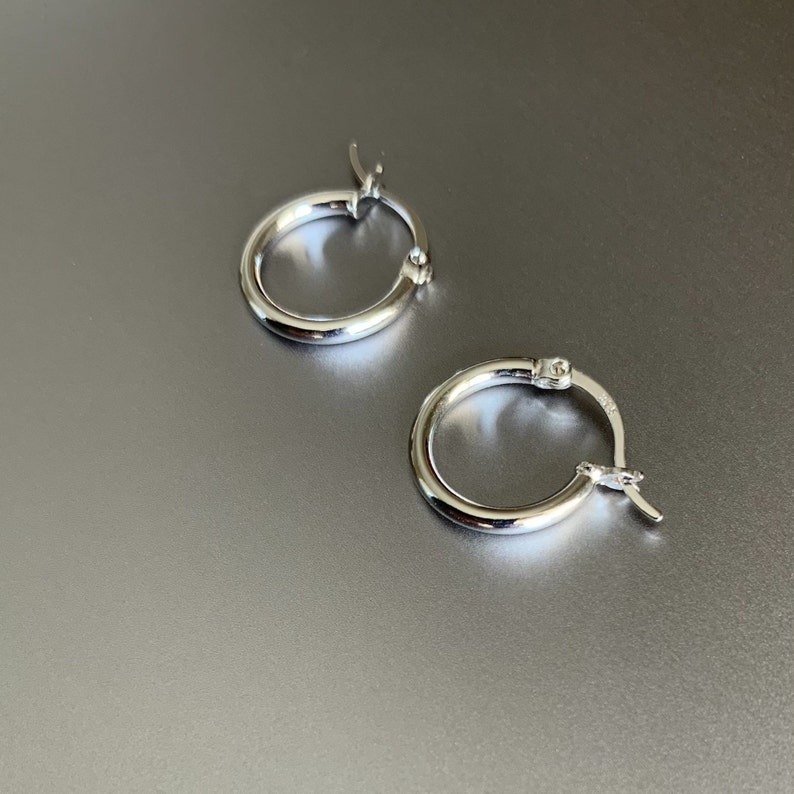 Silver Hoop Earring Set Small Hoop Earring Simple Etsy