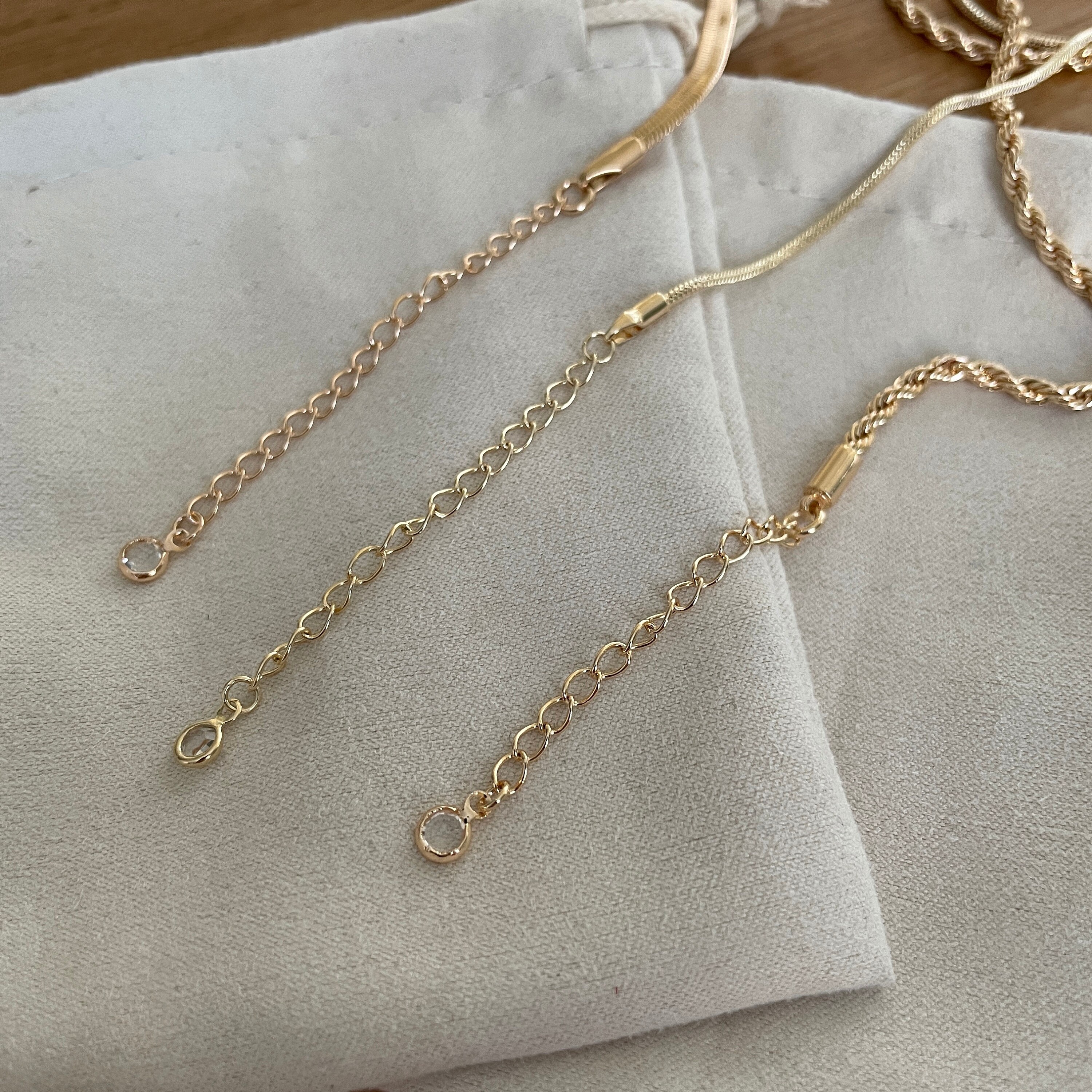 Set of 3 Necklace Gold Herringbone Snake Chain Necklace Rope - Etsy