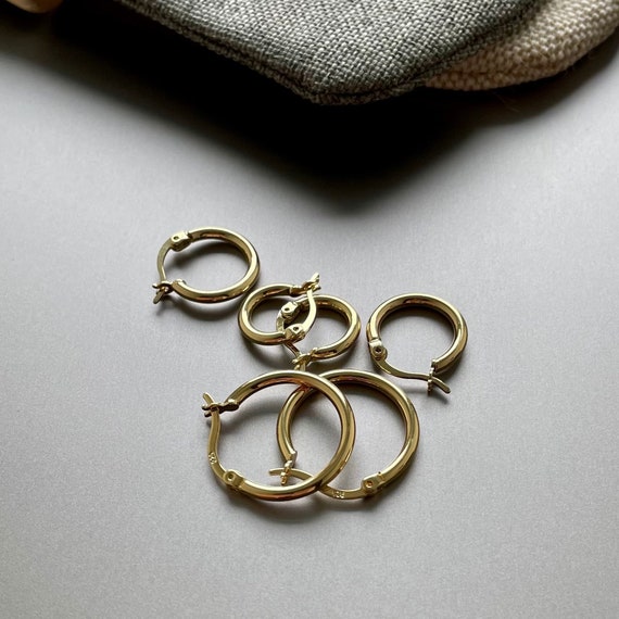 Small Hoop Earring Set 3pc - A New Day™ Gold