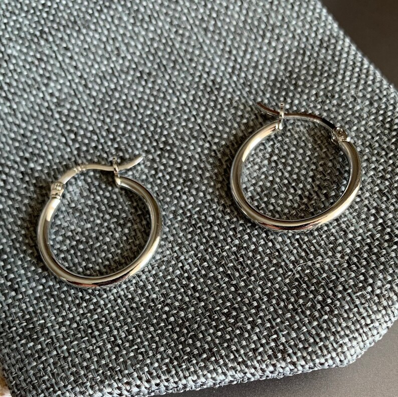 Silver Hoop Earring Set Small Hoop Earring Simple Etsy