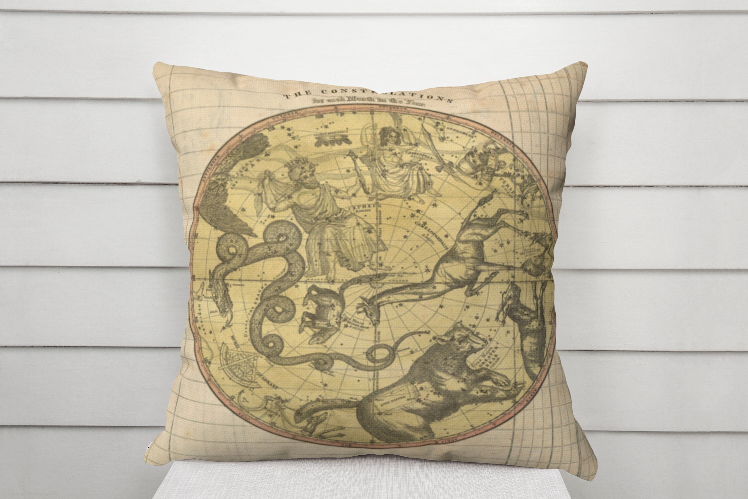 Nautical Throw Pillow Coastal Map Pillow Decorative Nautical Etsy UK