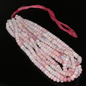 Natural Pink Opal Faceted Round Beads | Genuine Pink Opal Gemstone Beads | Loose Crystal Beads for Jewelry Making | DIY Necklace Supplies