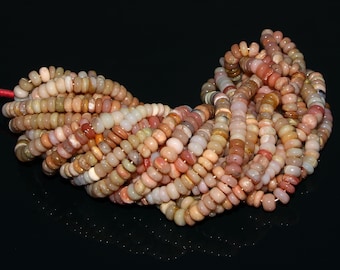 Pink Opal Beads Round Smooth Natural Opal Gemstone Beads Pink Crystal Loose Beads for Jewelry Making Faceted Beads for Necklaces DIY Jewelry