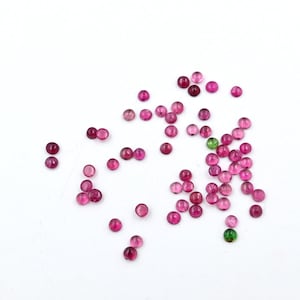 Natural Multi Tourmaline Round Cabochon | 3-3.5mm Tourmaline | 20 Pcs Calibrated Loose Gemstones | Boho Jewelry Making Stones | Sculpture