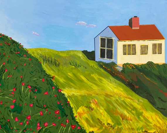 Hopper House Painting, Landscape Painting, Cape Cod