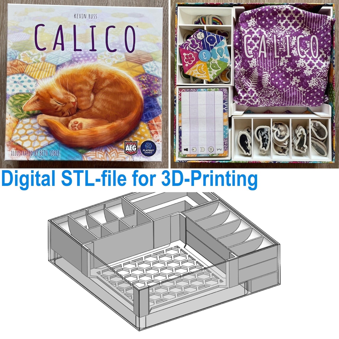 Calico Boardgame Insert Digital Stlfile Etsy