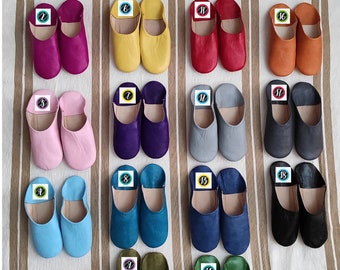 Slipper, marokkanische Leder-Babouche-Hausschuhe für Damen, traditionelle marokkanische Basic-Babouche, Schaffell-Hausschuhe, Babouche