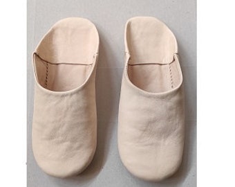 Natürliche Hausschuhe, marokkanische Leder-Babouche-Hausschuhe für Damen, traditionelle marokkanische Basic-Babouche, Schaffell-Hausschuhe, Babouche