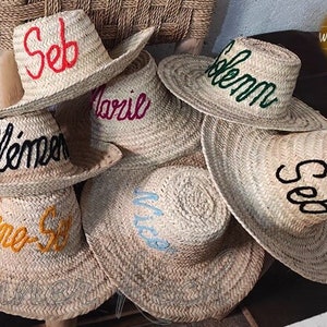 50 % RABATT &quot;&quot;&quot;* GESCHENKhut, marokkanische Strohhüte, Hochzeitsstrohhut, Sonnenhut aus Stroh, Strandhut aus Stroh, Vintage-Strohhut, Sommerstrohhut, Hochzeit